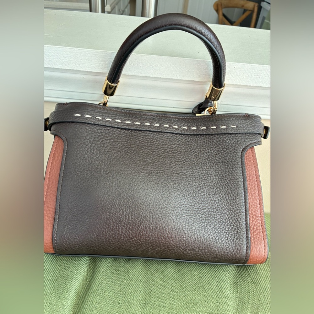 Radley London Bedford Row Open TopTwo-Tone Leather Satchel - Picture 5 of 13
